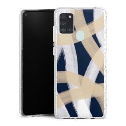 Silikon Glitter Case transparent-silber