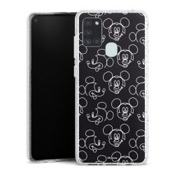 Silikon Glitter Case transparent-silber