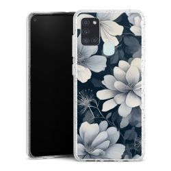 Silikon Glitter Case transparent-silber