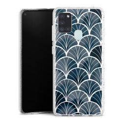 Silikon Glitter Case transparent-silber