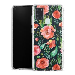 Silikon Glitter Case transparent-silber