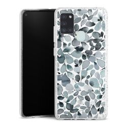 Silikon Glitter Case transparent-silber