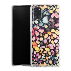 Silikon Glitter Case transparent-silber