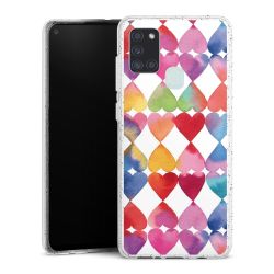 Silikon Glitter Case transparent-silber