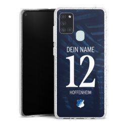 Silikon Glitter Case transparent-silber