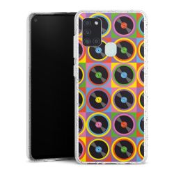 Silikon Glitter Case transparent-silber