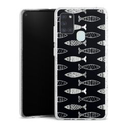 Silikon Glitter Case transparent-silber