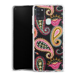 Silikon Glitter Case transparent-silber