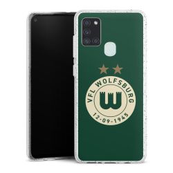 Silikon Glitter Case transparent-silber