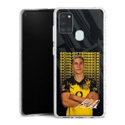 Silikon Glitter Case transparent-silber