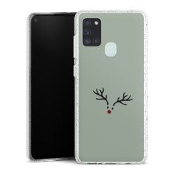 Silikon Glitter Case transparent-silber