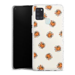 Silikon Glitter Case transparent-silber