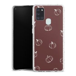 Silikon Glitter Case transparent-silber