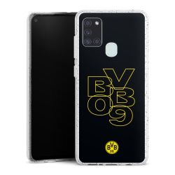 Silikon Glitter Case transparent-silber