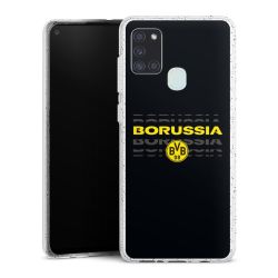 Silikon Glitter Case transparent-silber