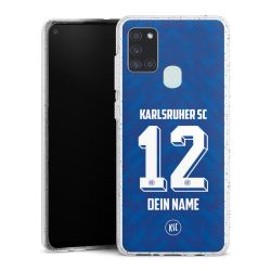 Silikon Glitter Case transparent-silber