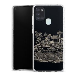 Silikon Glitter Case transparent-silber