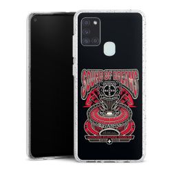 Silikon Glitter Case transparent-silber