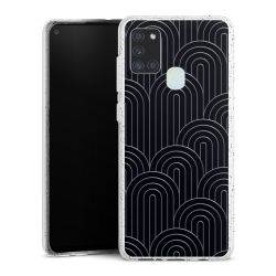 Silikon Glitter Case transparent-silber