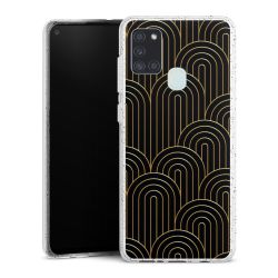 Silikon Glitter Case transparent-silber