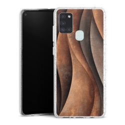 Silikon Glitter Case transparent-silber