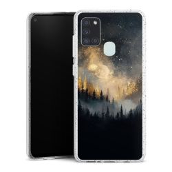 Silikon Glitter Case transparent-silber