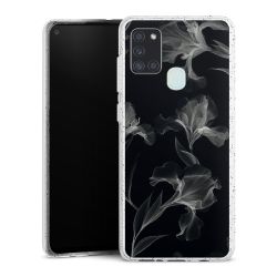 Silikon Glitter Case transparent-silber