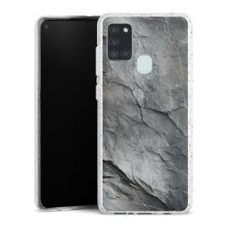 Silikon Glitter Case transparent-silber