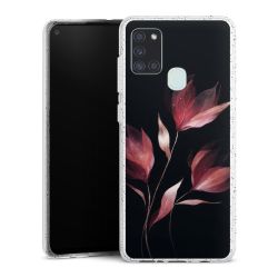 Silikon Glitter Case transparent-silber