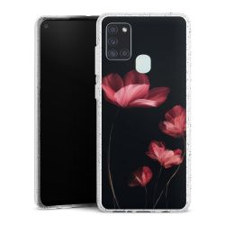 Silikon Glitter Case transparent-silber