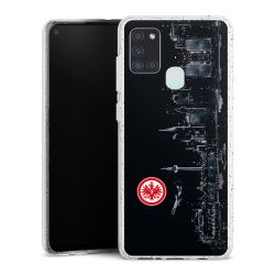 Silikon Glitter Case transparent-silber