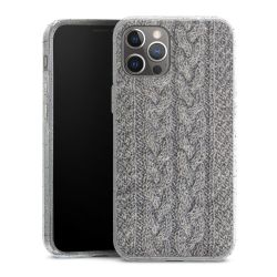 Silicone Glitter Case silver glitter