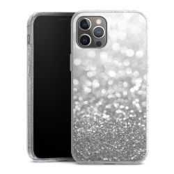 Silicone Glitter Case silver glitter