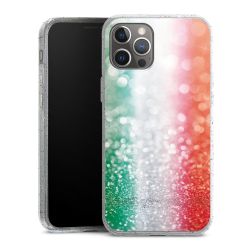 Silicone Glitter Case silver glitter