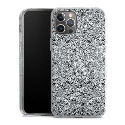 Silicone Glitter Case silver glitter