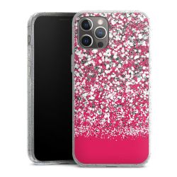 Silicone Glitter Case silver glitter