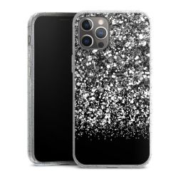 Silicone Glitter Case silver glitter