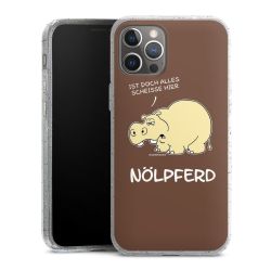 Silikon Glitter Case transparent-silber