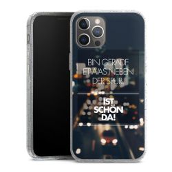 Silikon Glitter Case transparent-silber