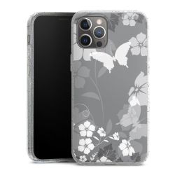 Silicone Glitter Case silver glitter