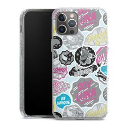 Silicone Glitter Case silver glitter