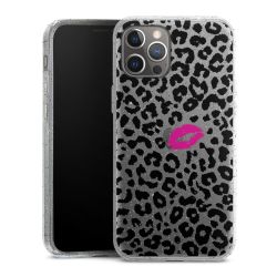 Silicone Glitter Case silver glitter