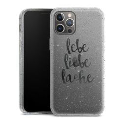 Silikon Glitter Case transparent-silber