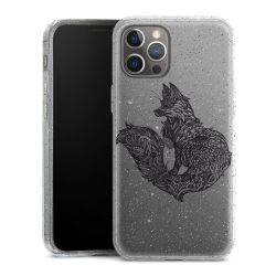 Silicone Glitter Case silver glitter