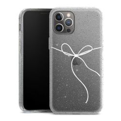 Silicone Glitter Case silver glitter