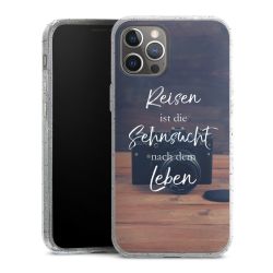 Silikon Glitter Case transparent-silber