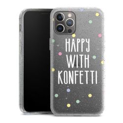 Silikon Glitter Case transparent-silber