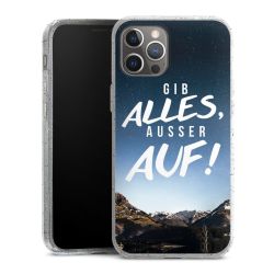 Silikon Glitter Case transparent-silber