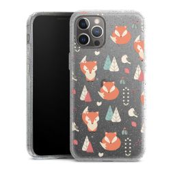 Silicone Glitter Case silver glitter