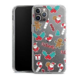 Silicone Glitter Case silver glitter